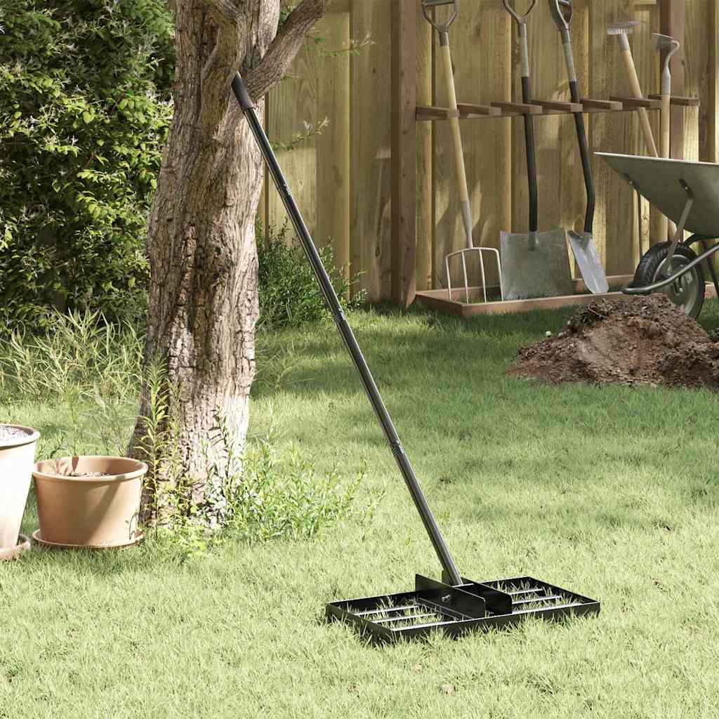 Vidaxl tuinhark zwart 45 x 25 x 200 cm gepoedercoat staal