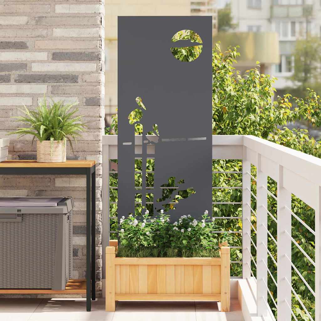 Vidaxl tuin privacy screen antraciet 50 x 140 cm koudgewalst staal