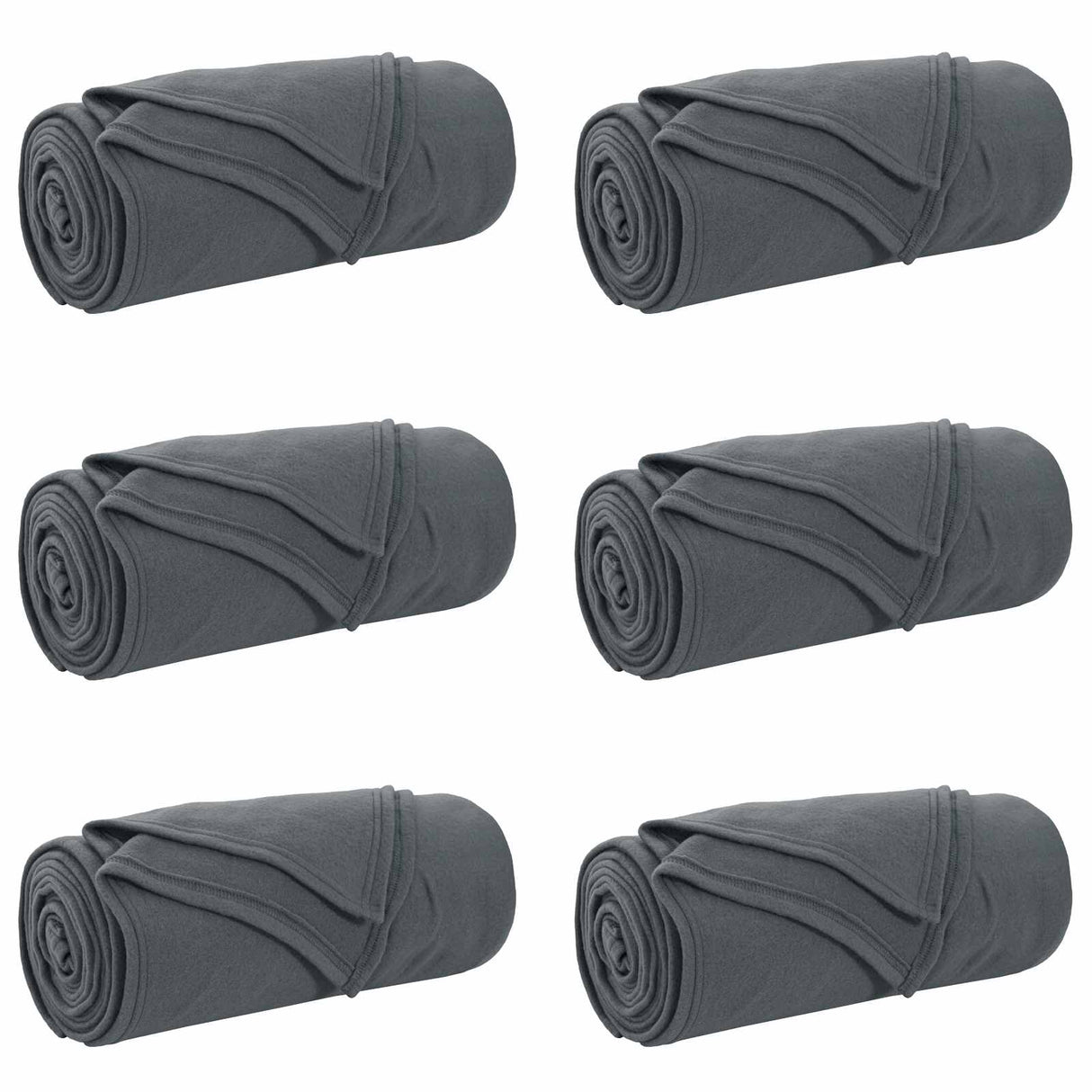 Vidaxl kleden 6 pcs donkergrijs 240 x 220 cm fleece