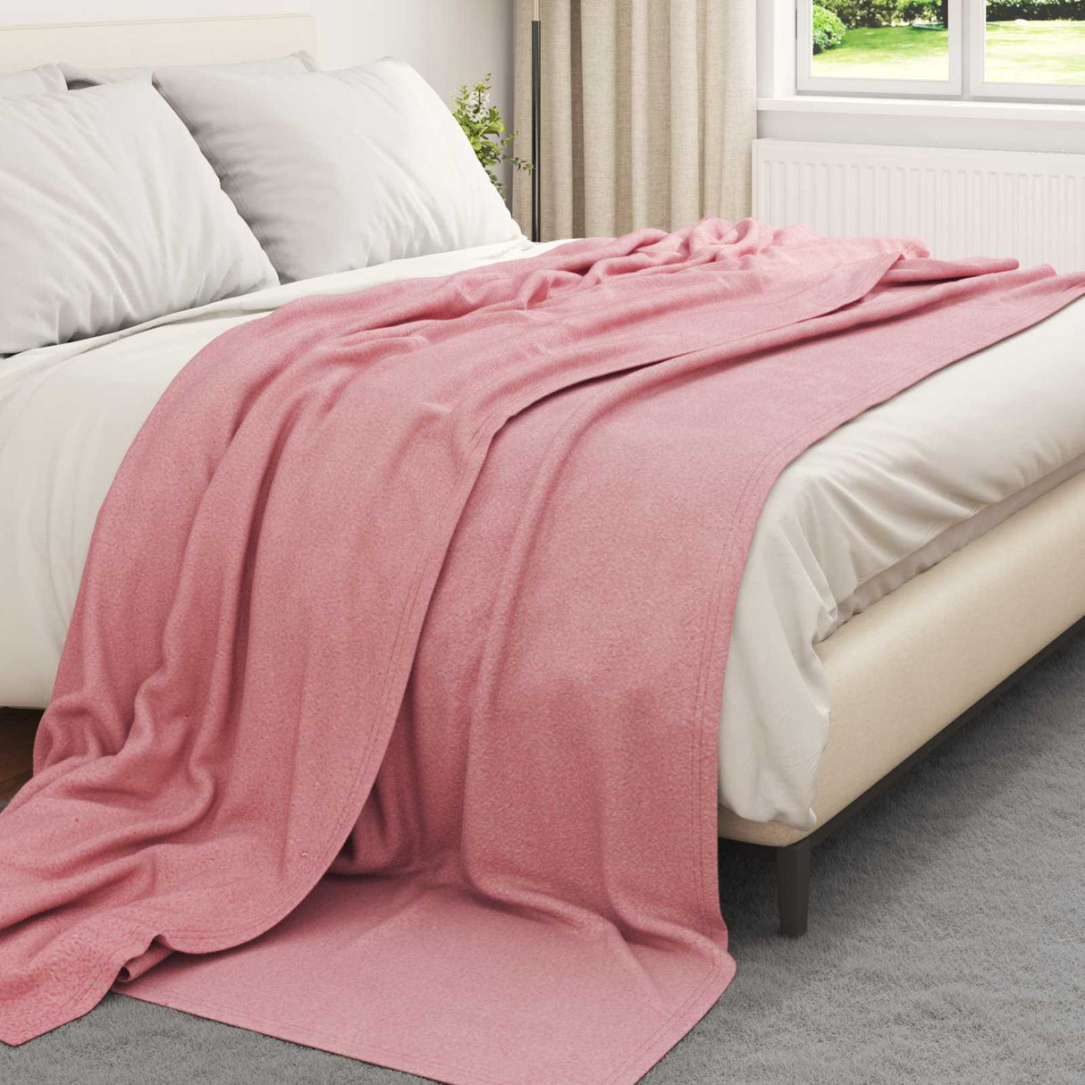 Vidaxl kleden 6 pcs roze 270 x 240 cm fleece