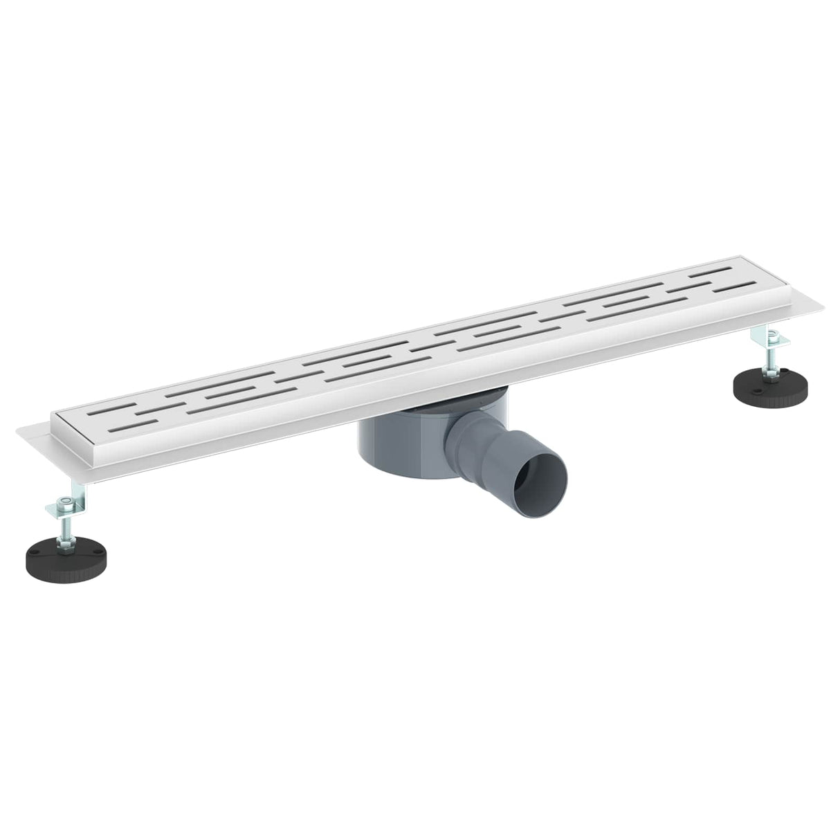 Vidaxl doucheafvoer glasdeksel met 360° sifon zilver 60 cm