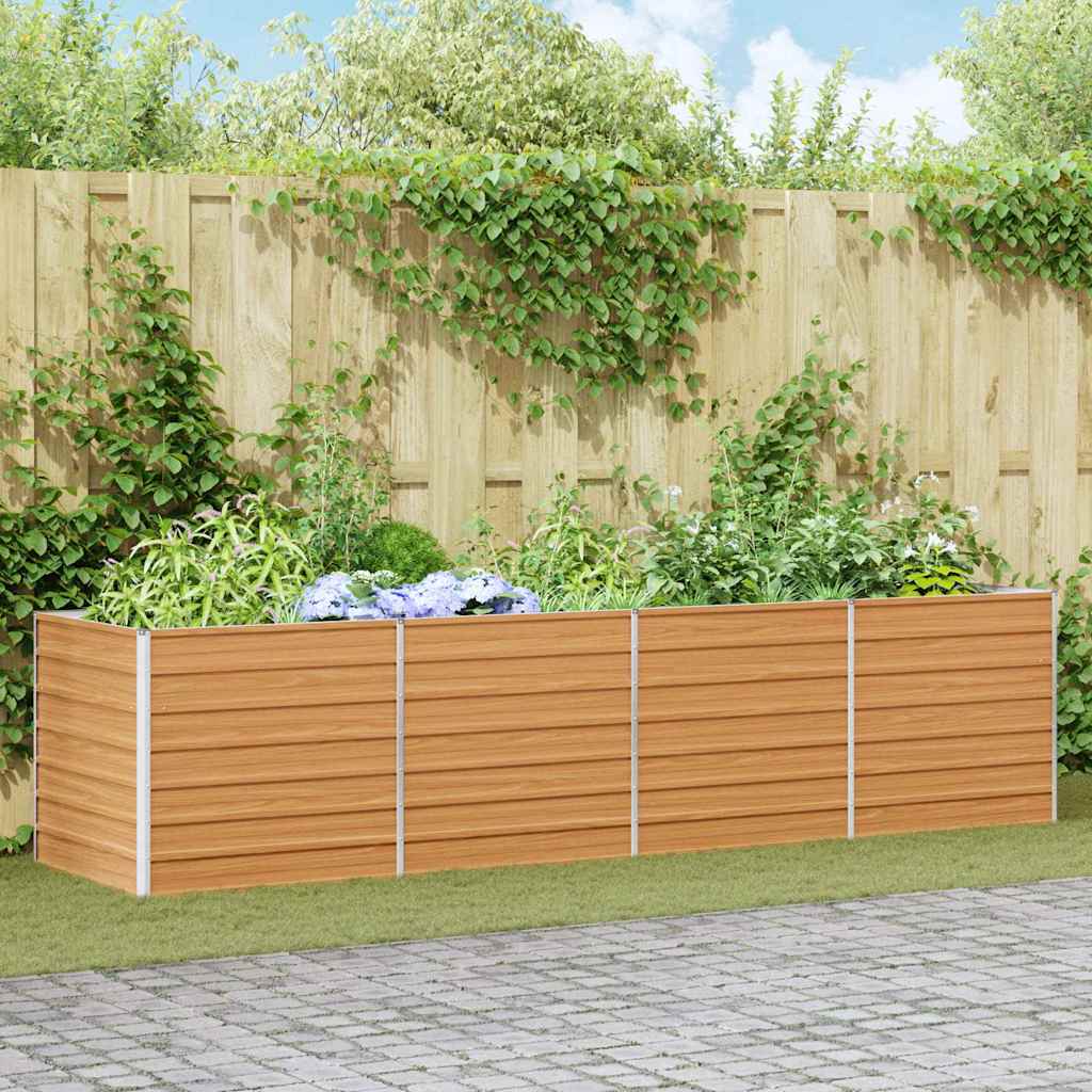 Vidaxl verhoogde plantenbak licht bruin 320 x 80 x 77 cm