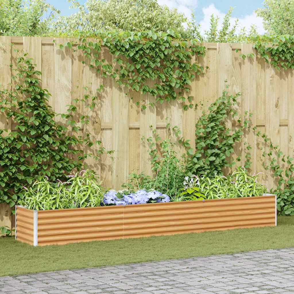 Vidaxl verhoogde plantenbak 290 x 50 x 36 cm gegalvaniseerd staal