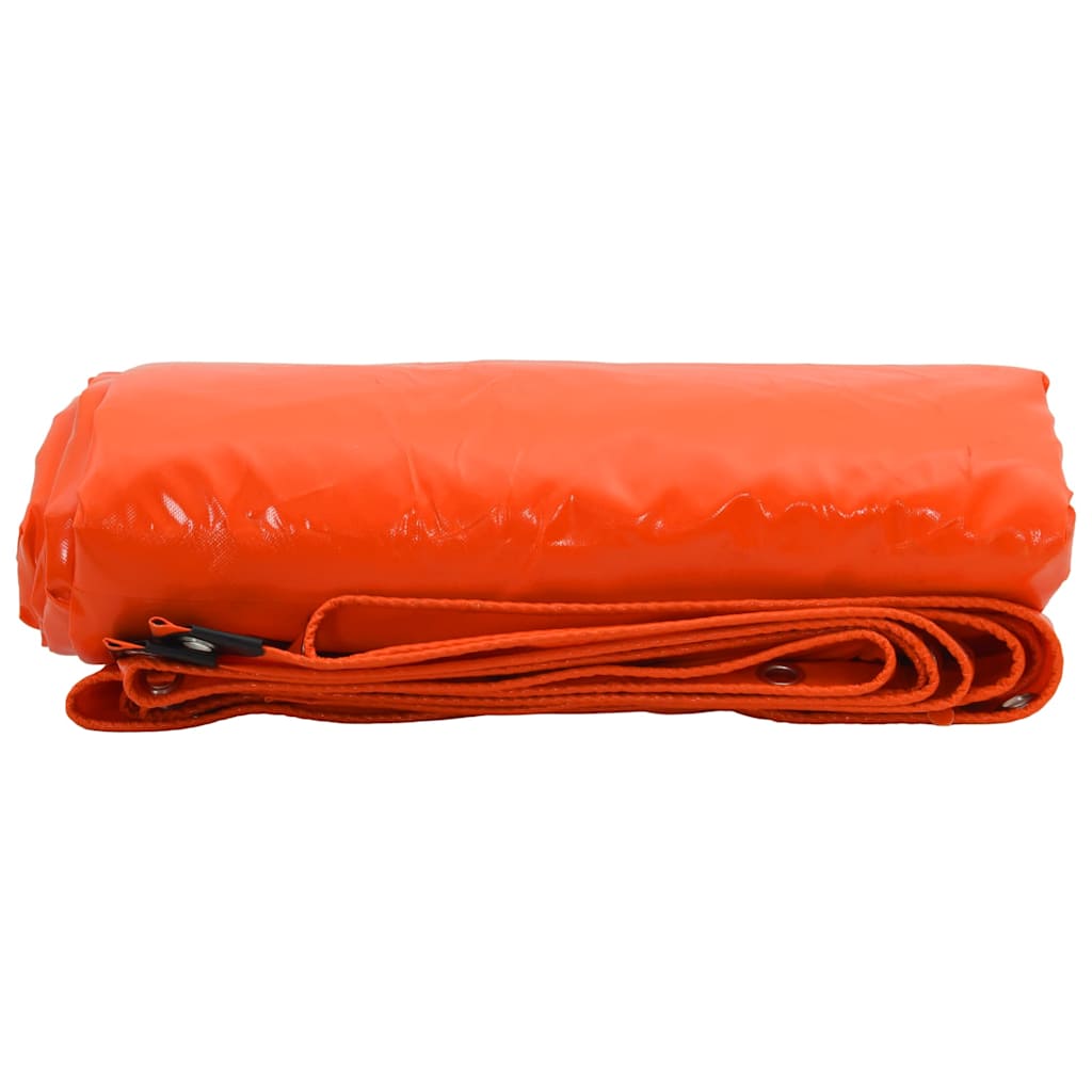 Vidaxl zeil 650g m² oranje 4 x 5 m canvas met pvc-coating
