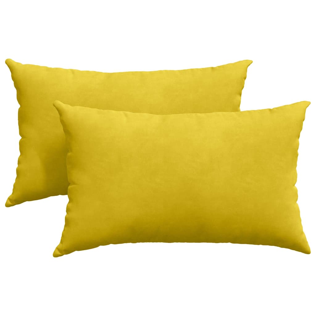 Vidaxl sofa kussens 2 stuks geel 50 x 30 cm cordstof