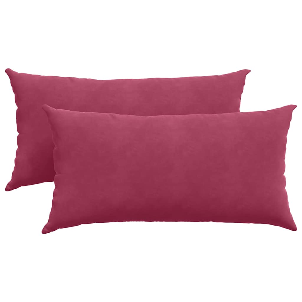 Vidaxl sofa kussens 2 stuks wijnrood 80 x 40 cm cordstof