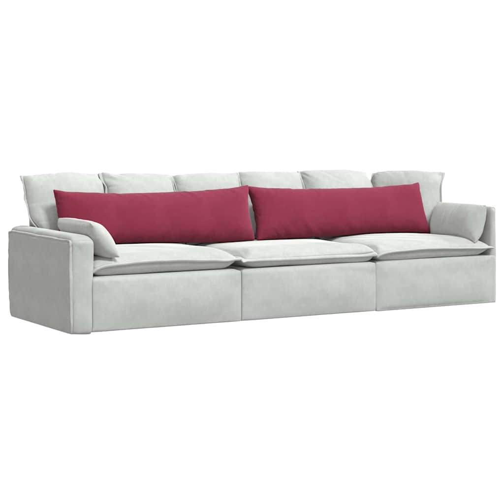 Vidaxl sofa kussens 2 stuks wijnrood 145 x 40 cm cordstof