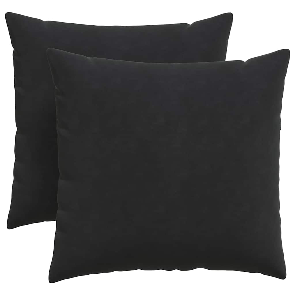 Vidaxl sofa kussens 2 stuks zwart 45 x 45 cm cordstof