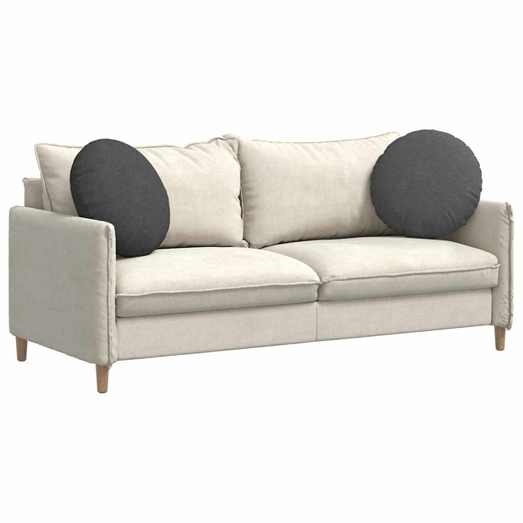 Vidaxl zitkussens 2 pcs donkergrijs ø 50 cm katoen stof