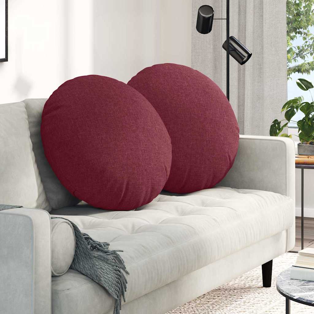 Vidaxl zitkussens 2 pcs wijnrood ø80 x 29 cm stof