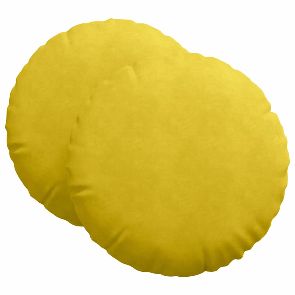 Vidaxl zitkussens 2 pcs geel ø 80 x 29 cm fluweel