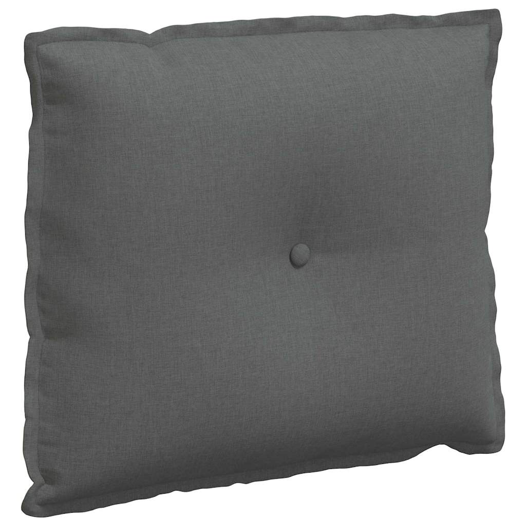 Vidaxl rugkussen donkergrijs 60 x 19 x 50 cm stof