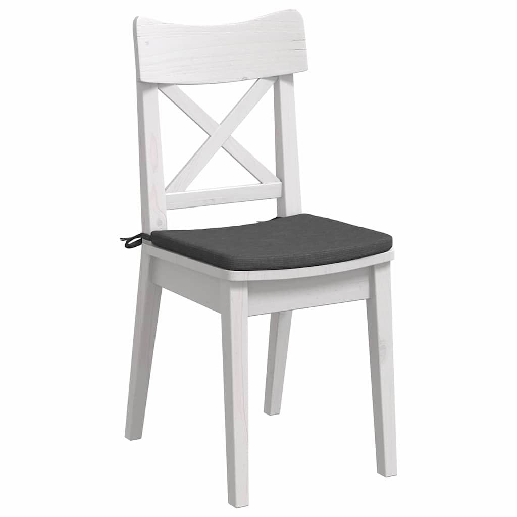 Vidaxl zitkussens 4 pcs donkergrijs 40 x 40 x 3 cm katoen stof