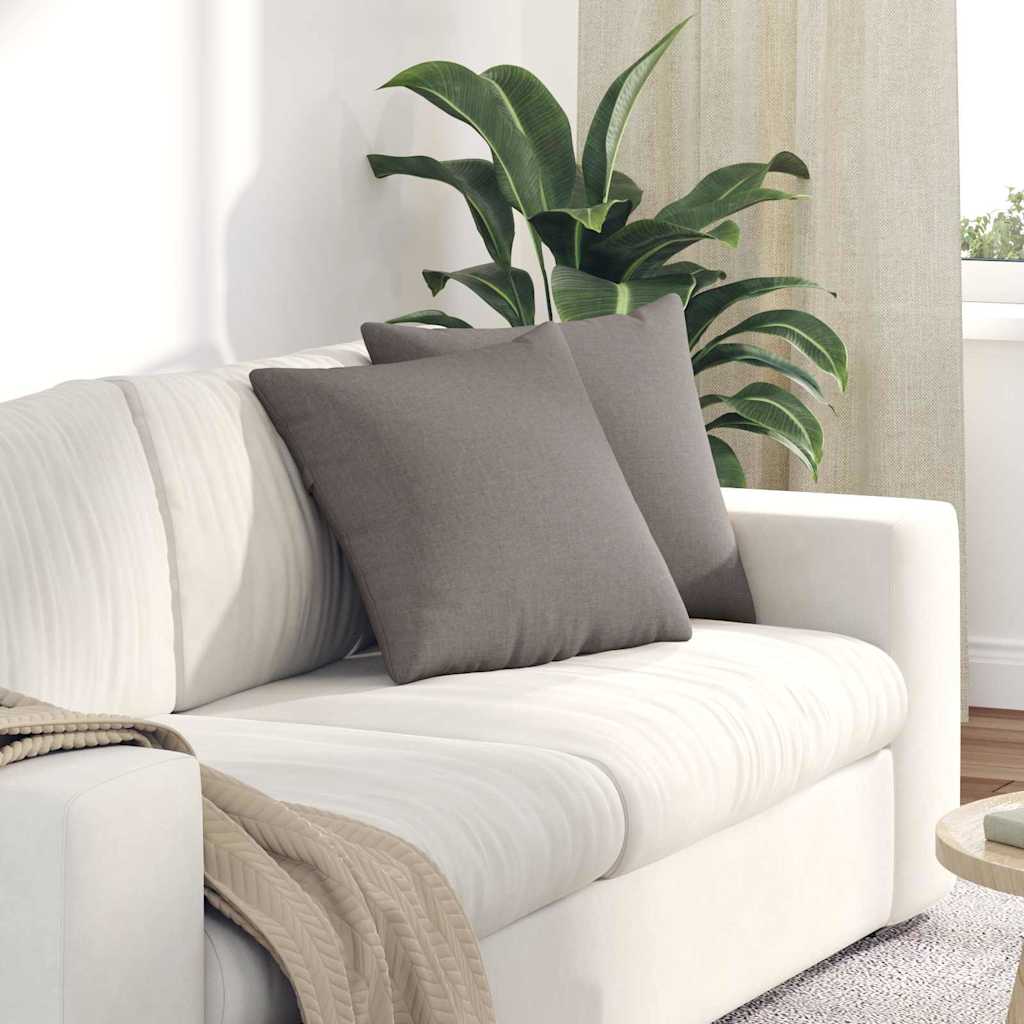 Vidaxl sofa kussens 2 pcs taupe 45 x 45 cm stof