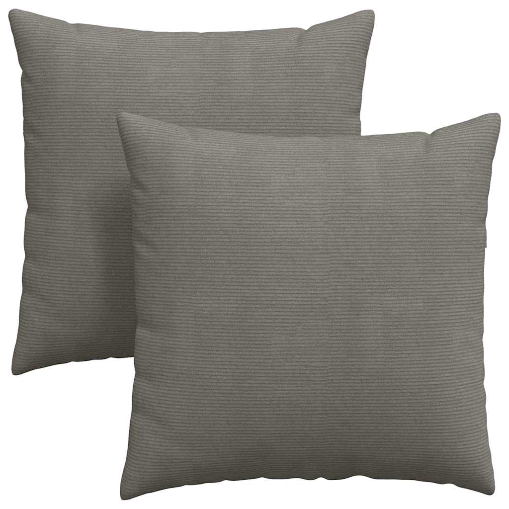 Vidaxl sofa kussens 2 stuks lichtgrijs 60 x 60 cm cordstof