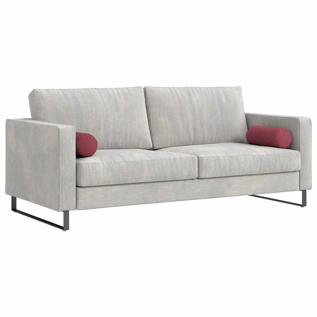 Vidaxl bolster kussens 2 stuks wijnrood ø 15 x 40 cm stof