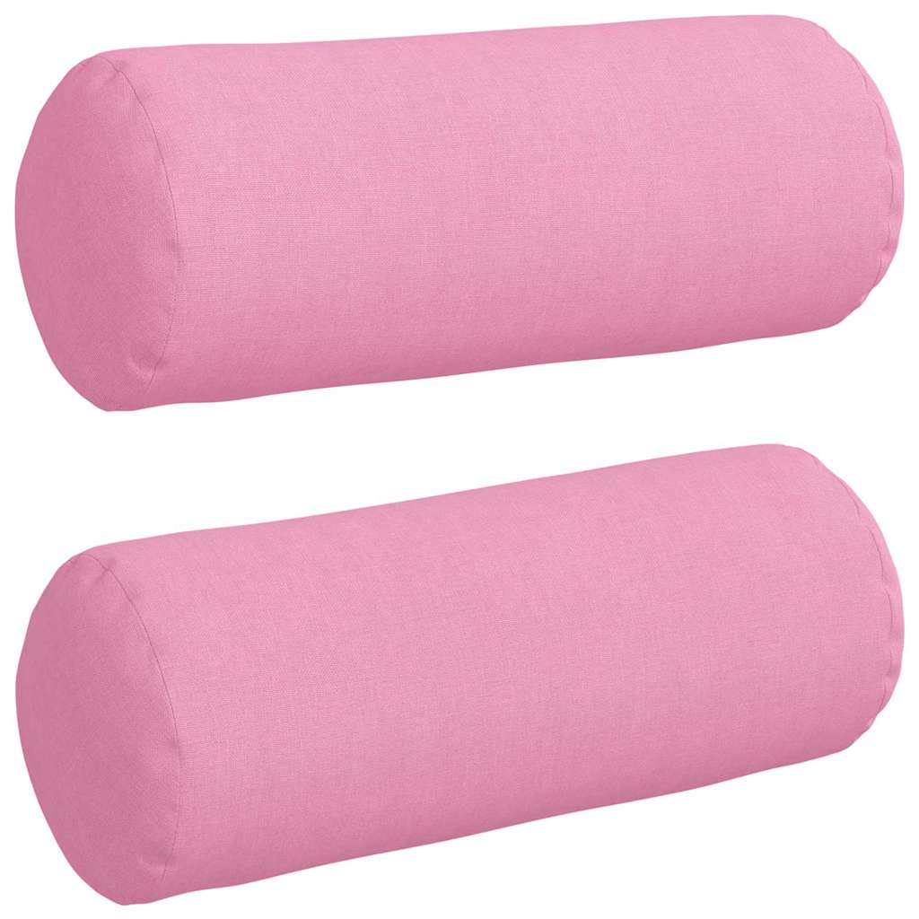 Vidaxl bolster kussens 2 stuks roze ø 15 x 40 cm stof