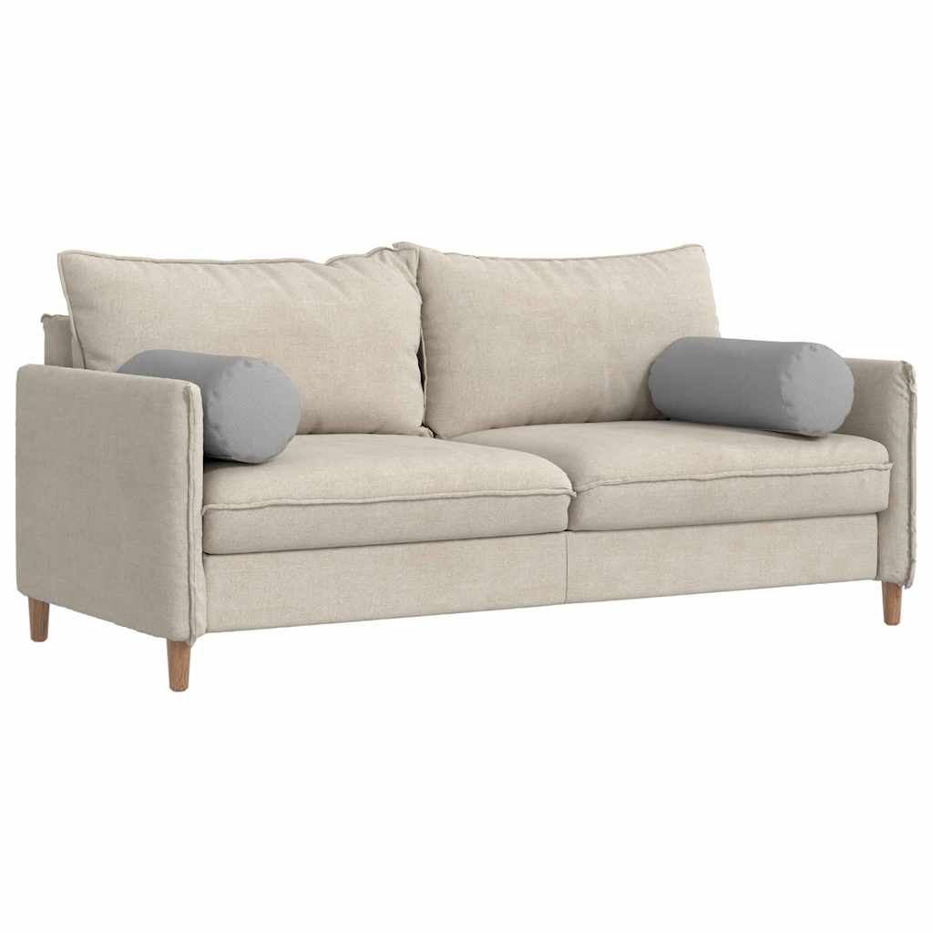 Vidaxl bolster kussens 2 stuks wolkengrijs ø 25 x 70 cm stof