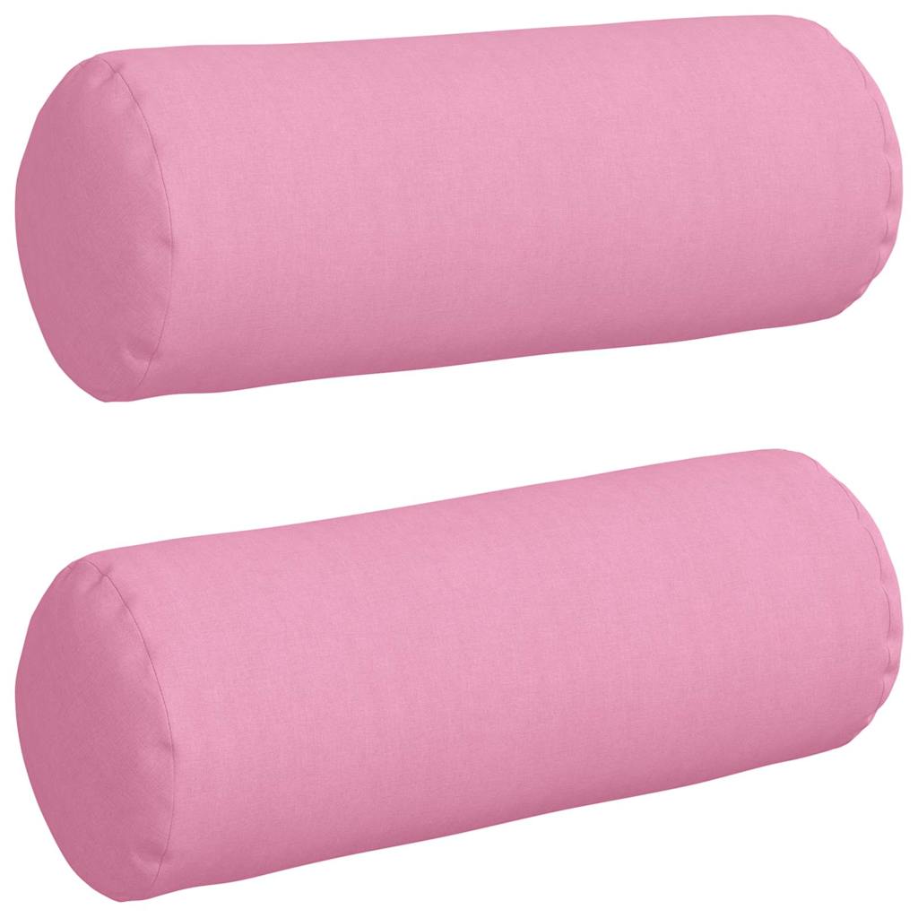 Vidaxl bolster kussens 2 stuks roze ø 25 x 70 cm stof