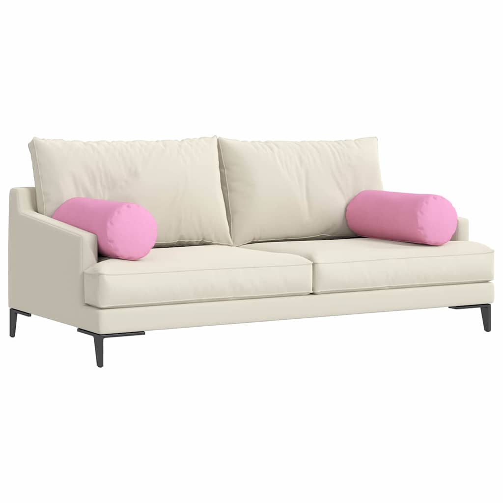 Vidaxl bolster kussens 2 stuks roze ø 25 x 70 cm stof