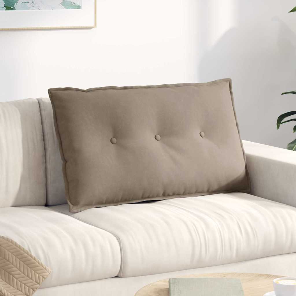 Vidaxl rugkussen taupe 80 x 50 cm microvezel stof