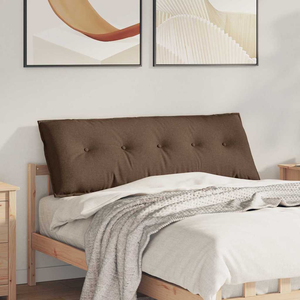 Vidaxl rugkussen bruin 140 x 19 x 50 cm stof