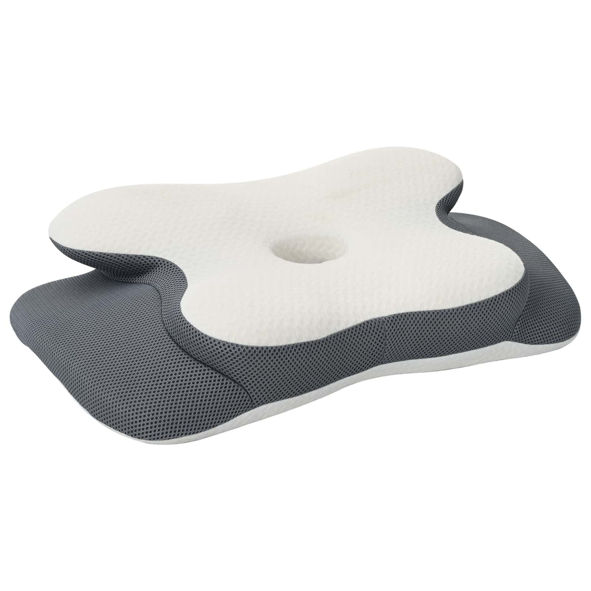 Vidaxl halskussen met kussen wit 58 x 37,5 x 12 cm polyester