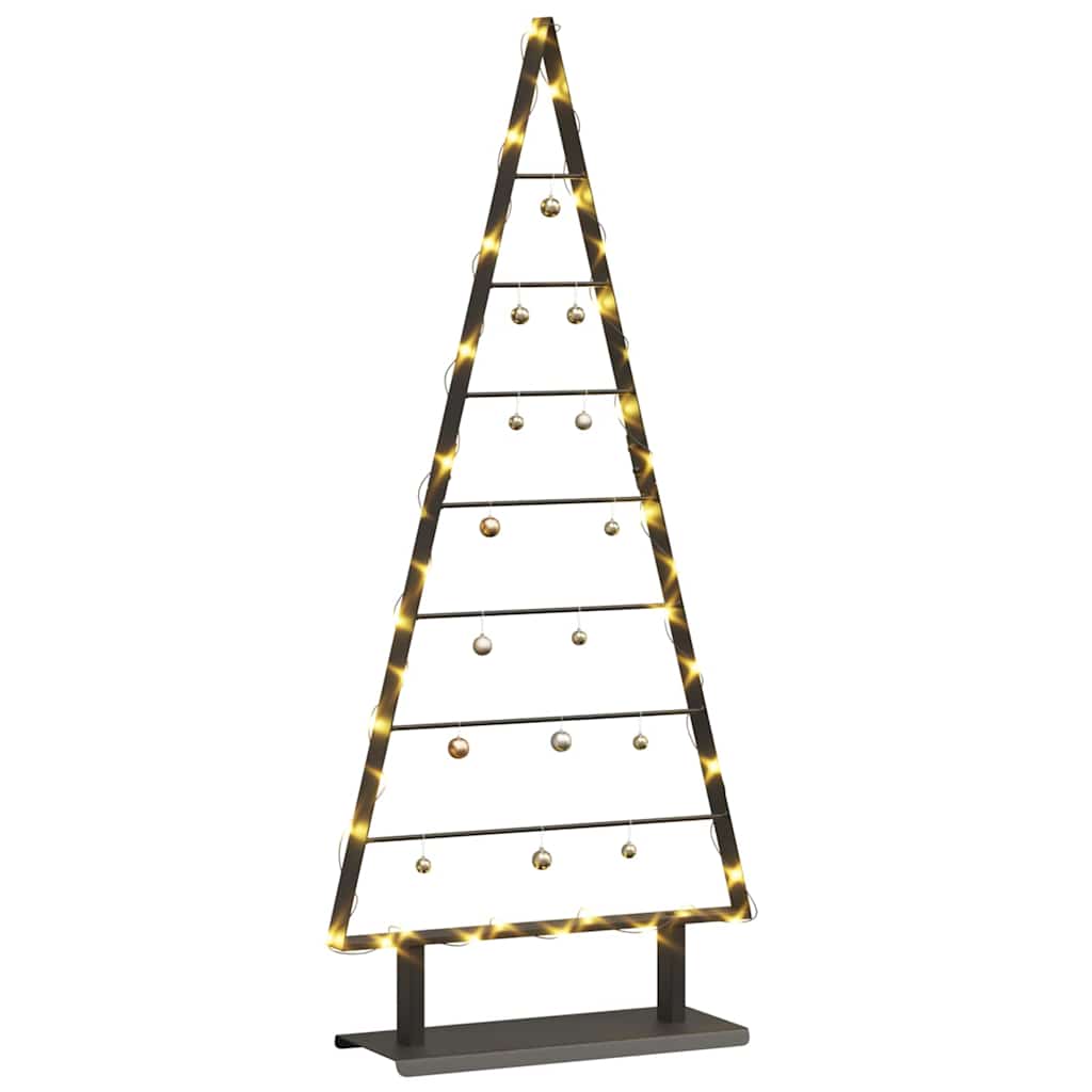 Vidaxl metalen kerstboom met standaard zwart 125,5 cm staal