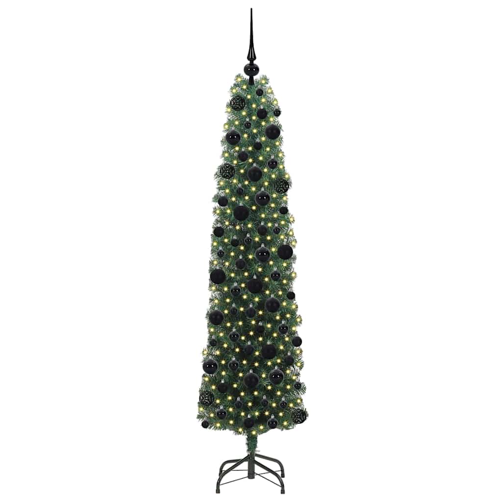 Vidaxl kunstkerstboom groen 180 cm pvc en staal en kunststof
