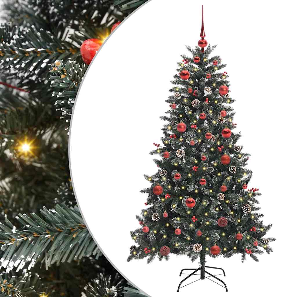 Vidaxl kunstkerstboom met 150 led groen 150 cm pvc en plastic en staal