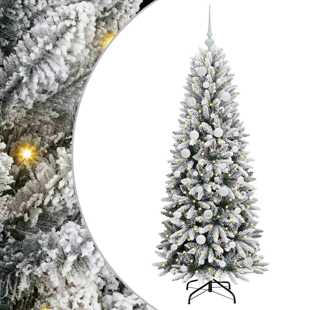Vidaxl kunstkerstboom wit 150 cm pvc en plastic en staal en pe