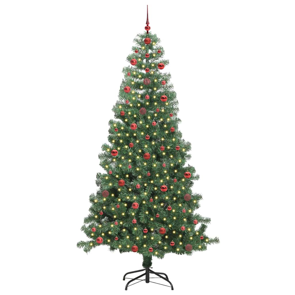 Vidaxl kerstboom met 300 led met standaard groen 240 cm pvc