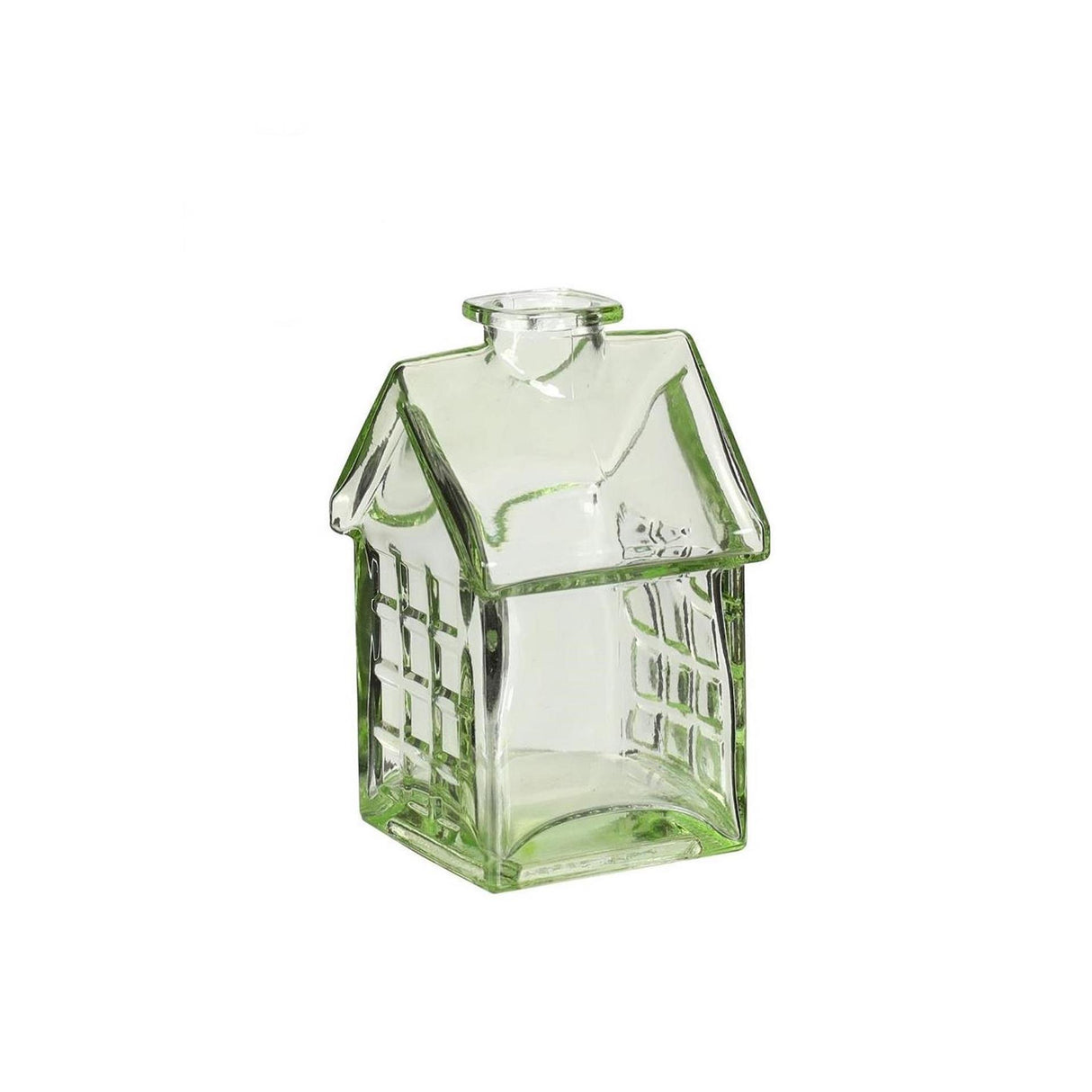 Ideas 4 seasons glazen huisje 7x7,5xh12cm lichtgroen