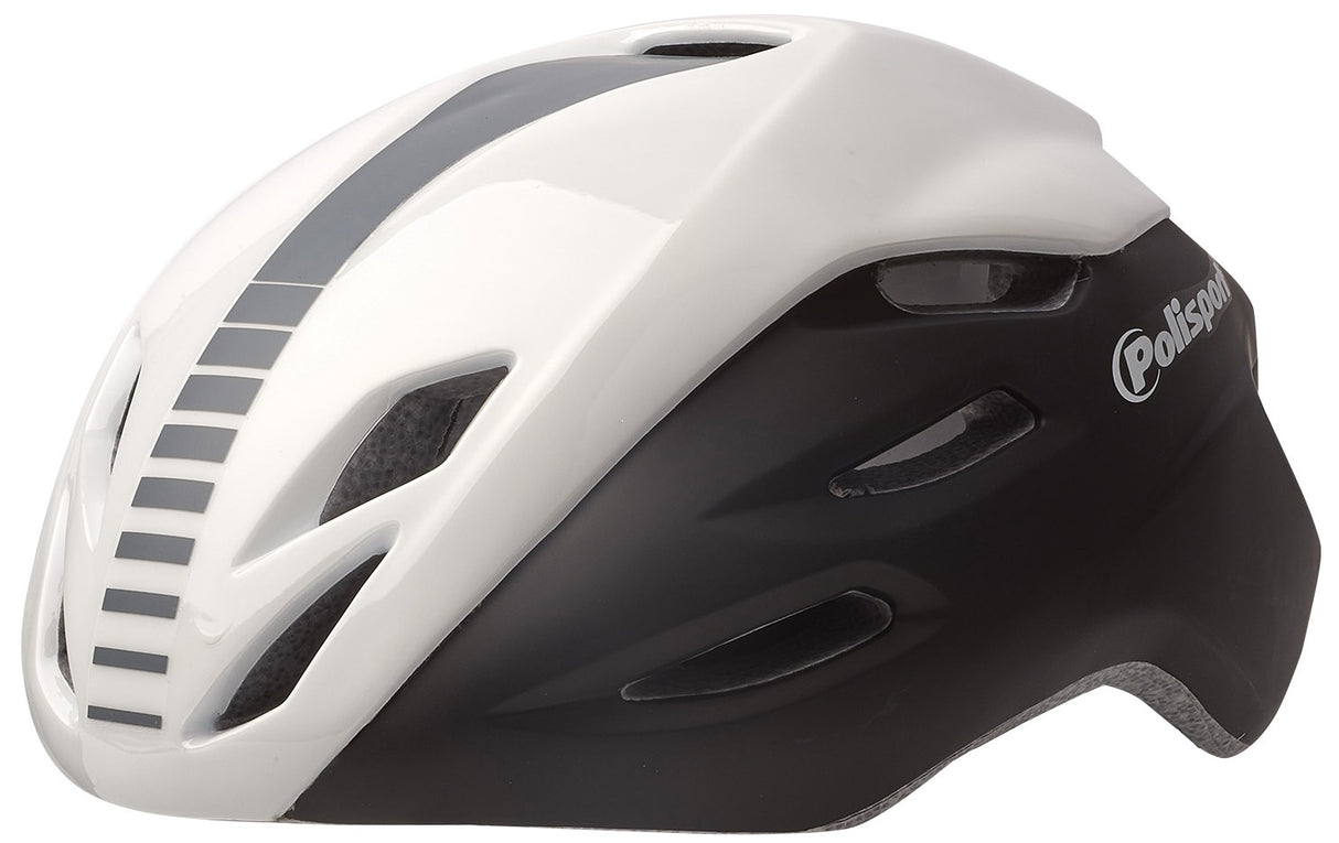 Polisport aero fietshelm m 55-58cm zwart wit grijs