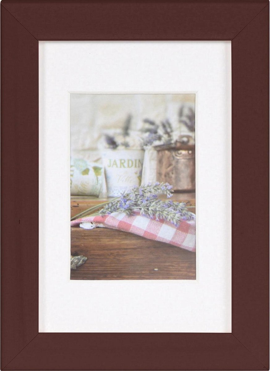 Henzo fotolijst - - jardin - fotomaat 10x15 cm - donkerbruin