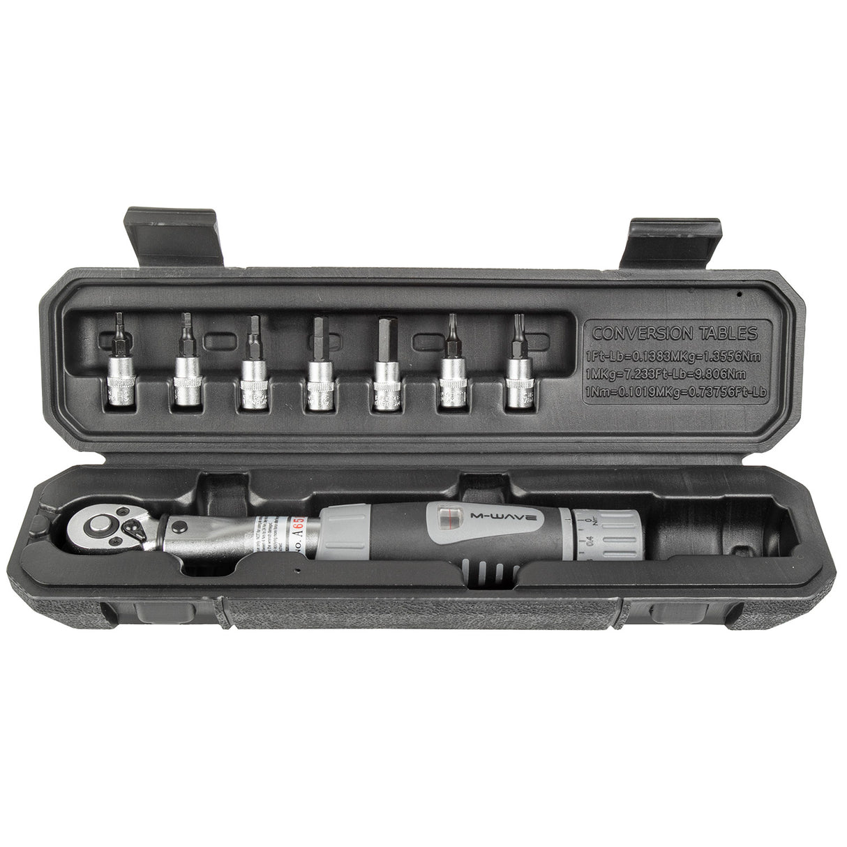 M-Wave Momentsleutelset TW-4 24 met bitjes 4-24 Nm 8-delig