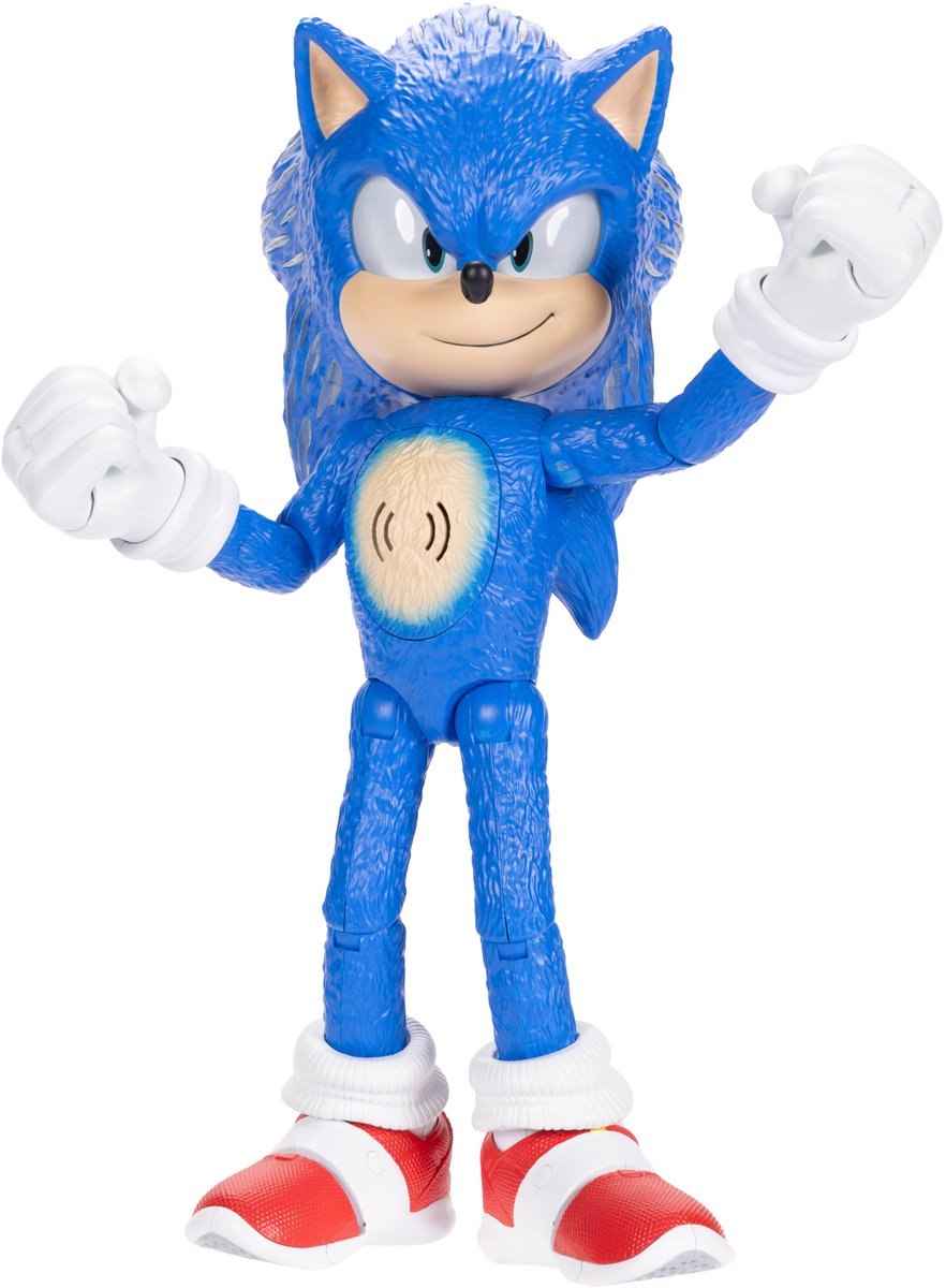 Jakks sonic movie 3 - ultieme pratende sonic 30 cm figuur (engelse zinnen)