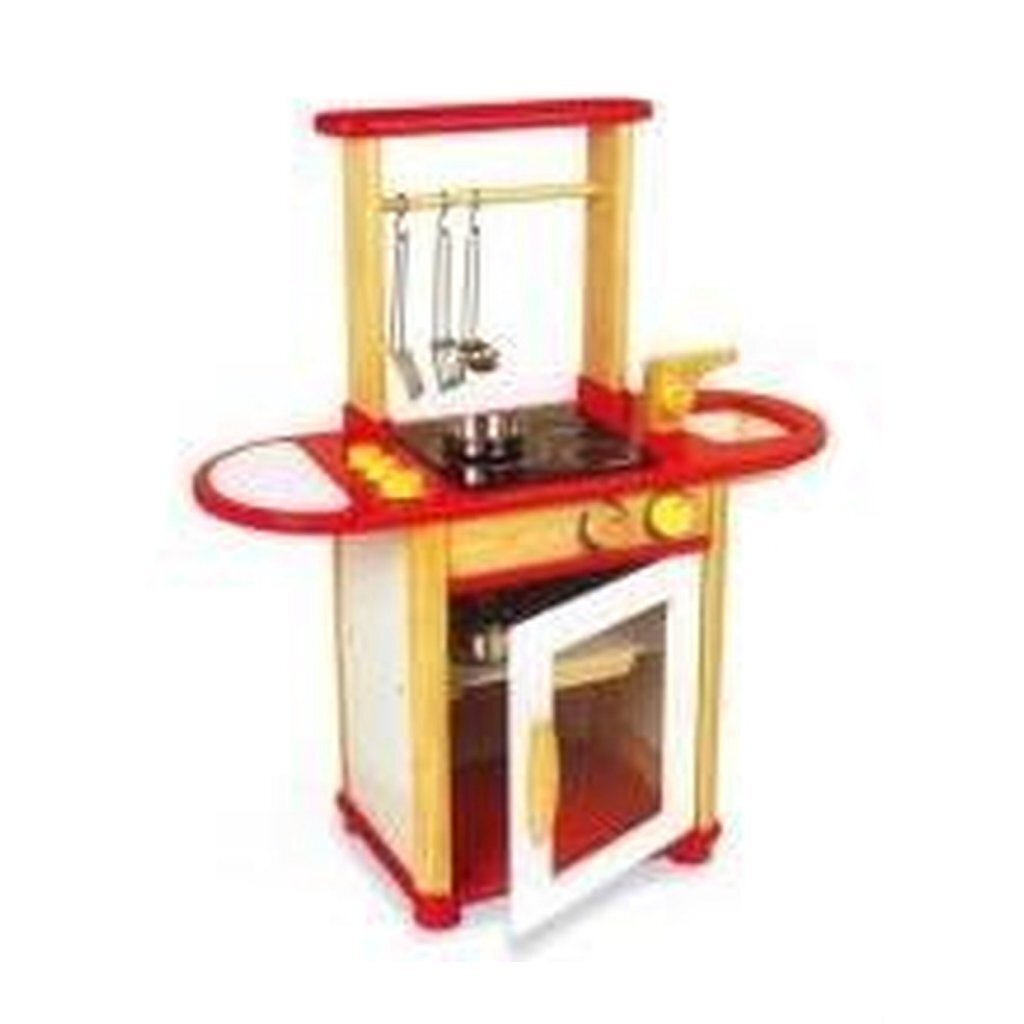 Pintoy houten keukeneiland rood