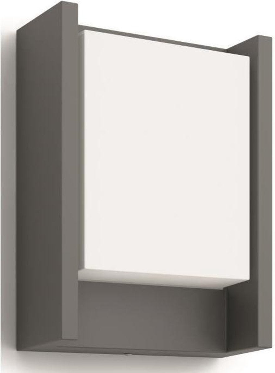 Philips led philips mygarden arbour 4000k antracit led wall light antraciet, wit 6 w