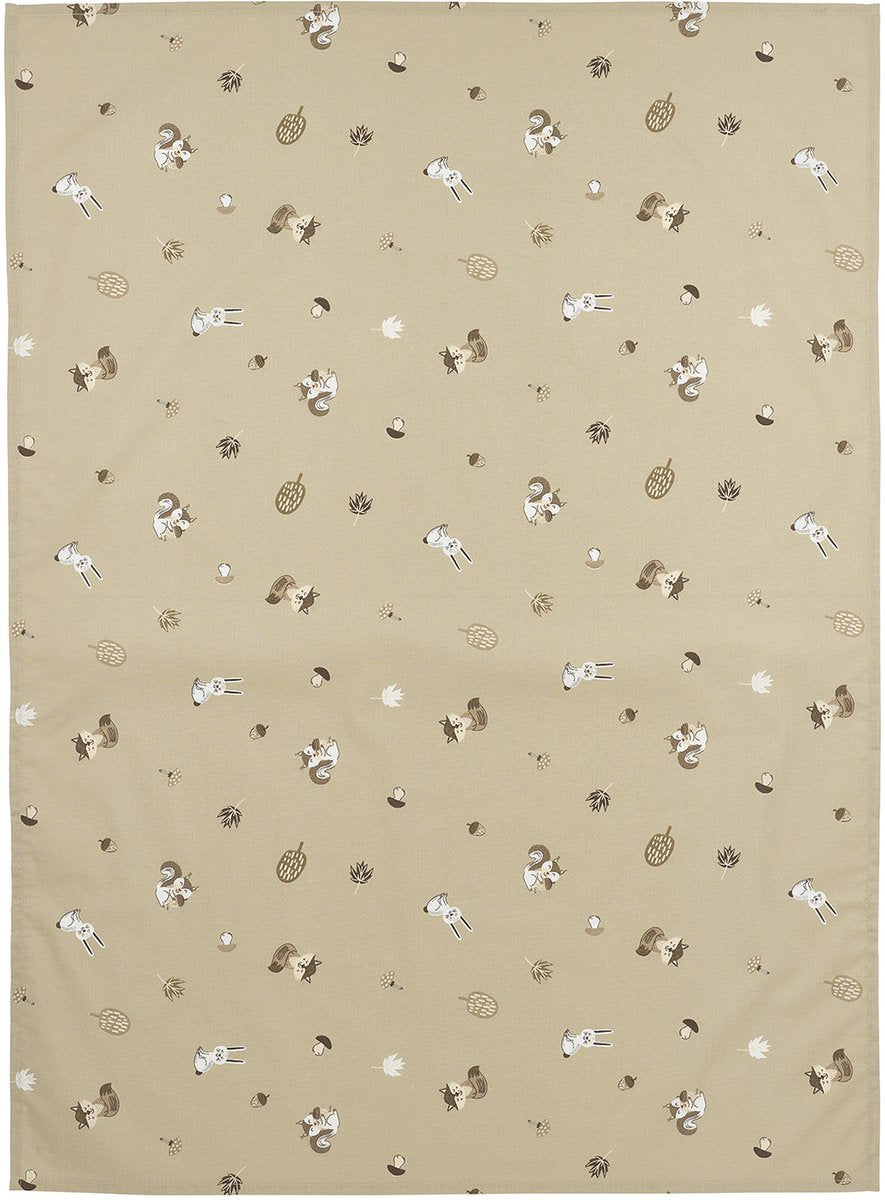 Meyco baby forest animals wieglaken - sand - 75x100cm - 0.3 tog