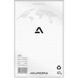 Aurora kladblokken kartonnen rug kop gelijmd 13,5x21cm blanco