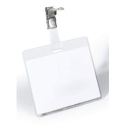 Durable naambord met draaibare clip, transparant, 25 stuks