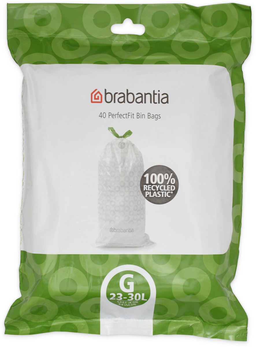 Brabantia perfectfit vuilniszakken - 23 30 l - code g - 40 stuks