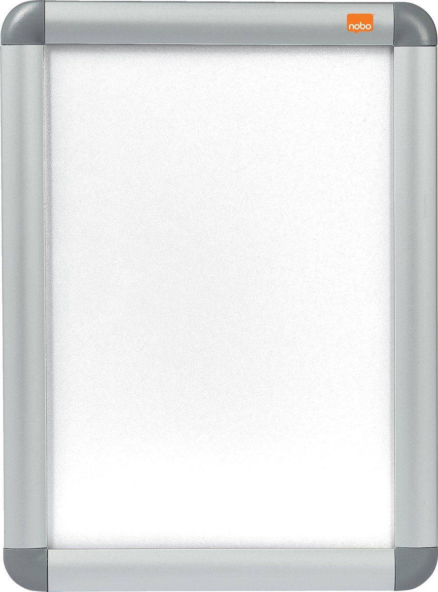 Nobo aluminium a4 kliklijst voor documenten en poster - inclusief muurbevestigingsmateriaal