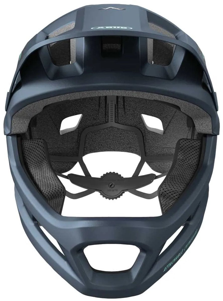 Abus mtb-helm youdrop ff - fullface-helm voor kinderen en jongeren - voor beginners in de mountainbikesport - met afneembare kinbescherming - blauw, maat s