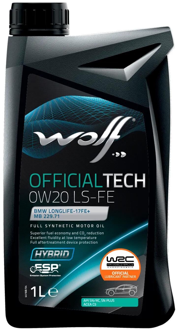 Wolf motorolie officialtech ls fe motoroil 0w20 1l off.tech ls-fe