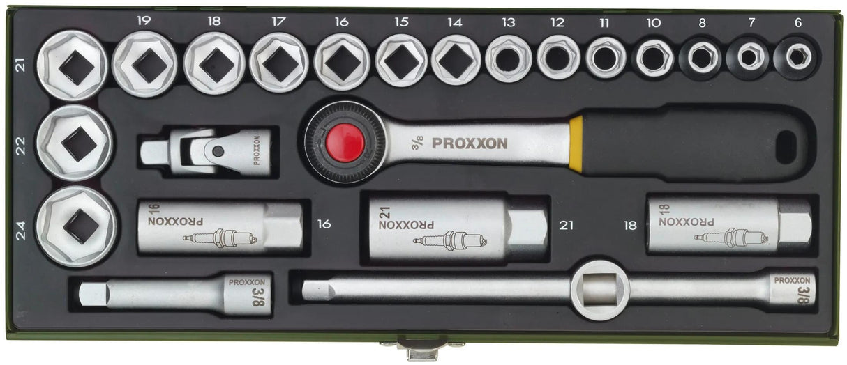 Proxxon industrial - dopsleutelset 3 8 (24-dlg.)