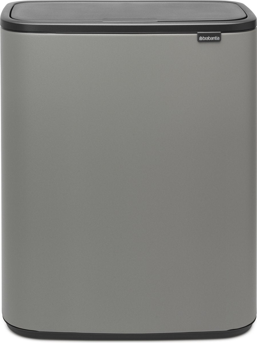 Brabantia bo touch bin prullenbak - 60 liter - 1 vak - mineral concrete grey