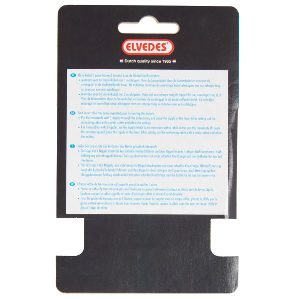 Elvedes schakel binnenk 2250mm RVS N-nip. 6472RVS-SHIM-49-SL