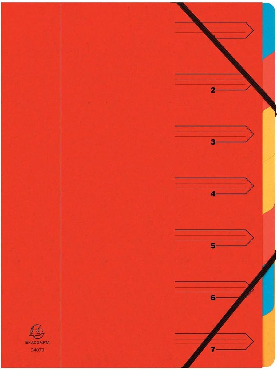 Exacompta sorteermap 7-delig rood